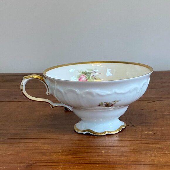 Vintage Edelstein Bavarian China Cup & Saucer - "Moss Rose" - Picture 7 of 15